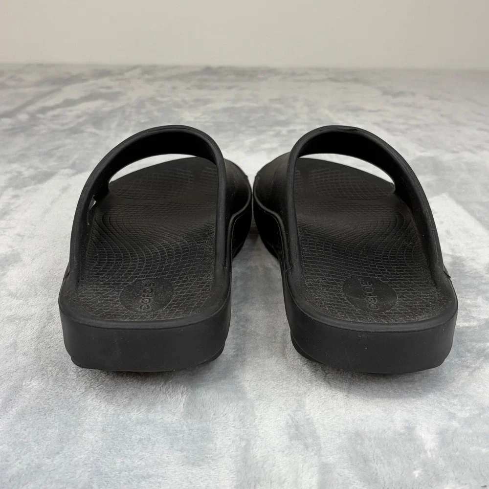 Oofos Mens Slide Sandals OOahh Recovery Black 11 Comfort Waterproof Footwear